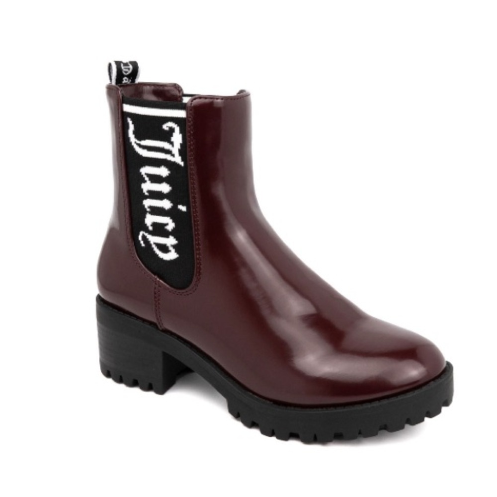 Juicy Couture One-Up A Burgundy Ankle Chelsea Booties, 10M